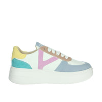 KEYS Donna Sneakers bassa K-10525 Bianco/Celeste