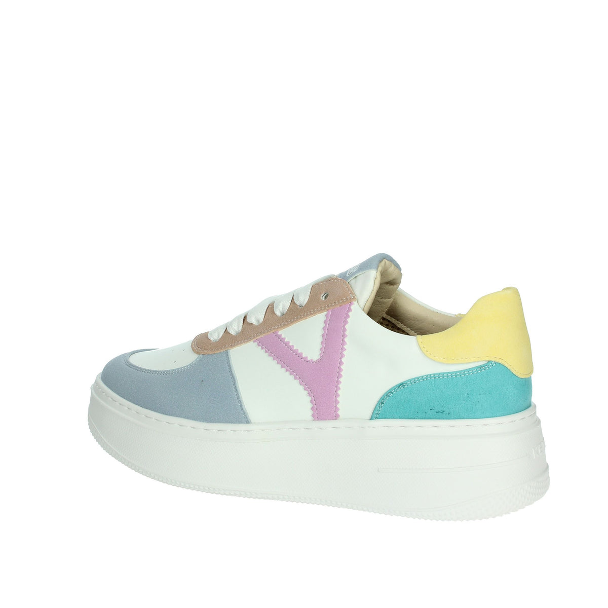KEYS Donna Sneakers bassa K-10525 Bianco/Celeste
