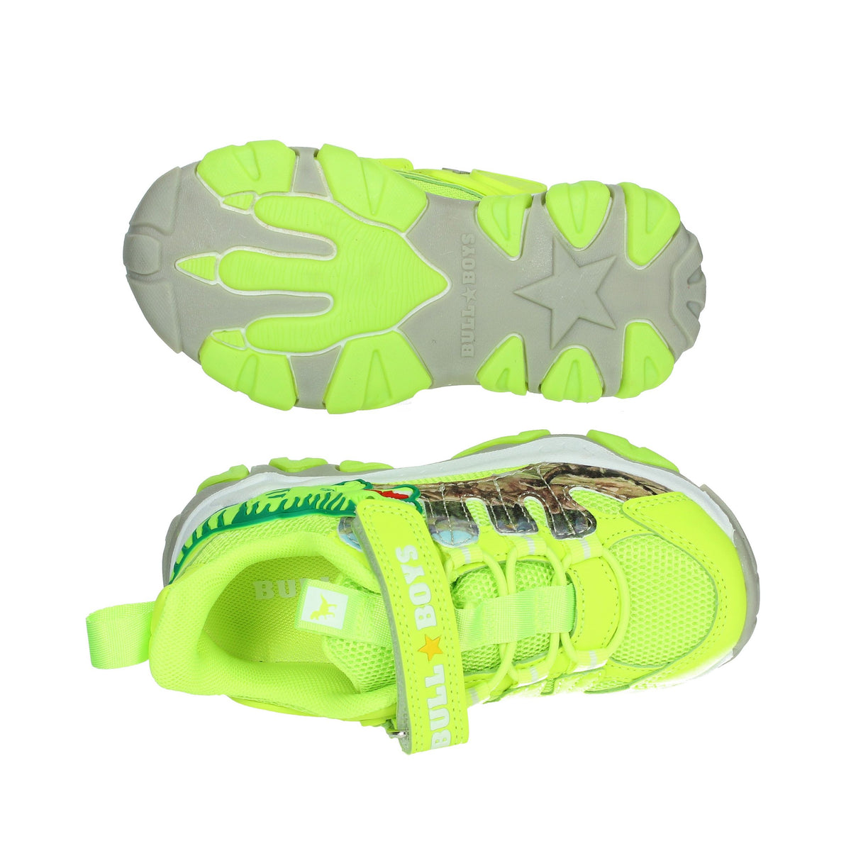 Bull Boys Bambini e ragazzi Sneakers bassa DNAR5010 Giallo Fluo