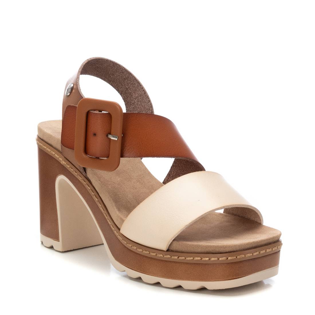 REFRESH Donna Sandali con tacco 172843 Beige/Cuoio