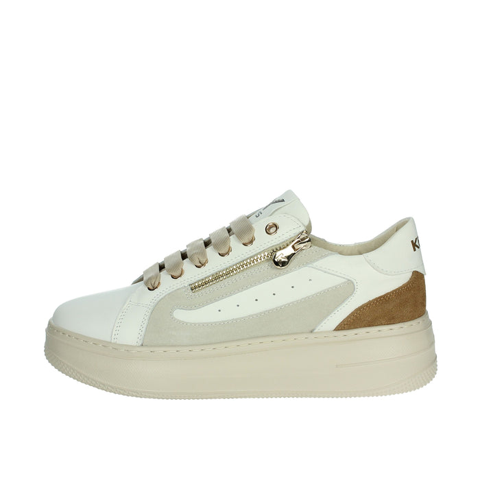 KEYS Donna Sneakers bassa K-10522 Bianco/Beige