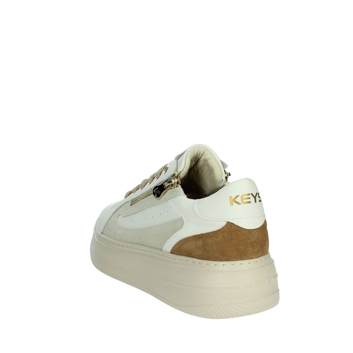 KEYS Donna Sneakers bassa K-10522 Bianco/Beige