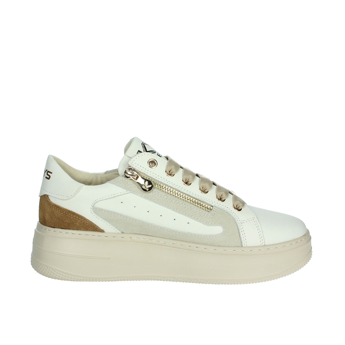 KEYS Donna Sneakers bassa K-10522 Bianco/Beige