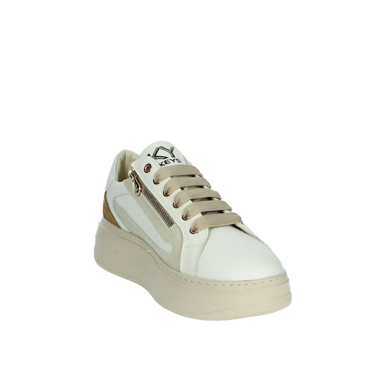 KEYS Donna Sneakers bassa K-10522 Bianco/Beige