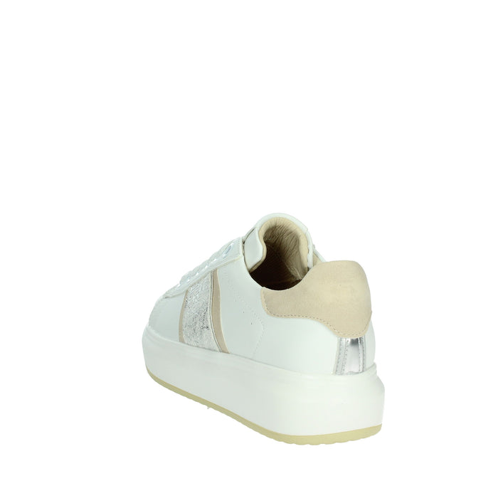 KEYS Donna Sneakers bassa K-10501 Bianco/Argento