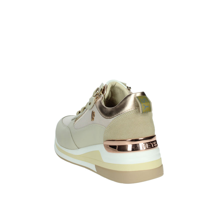 KEYS Donna Sneakers bassa K-10510 Beige/Rosa