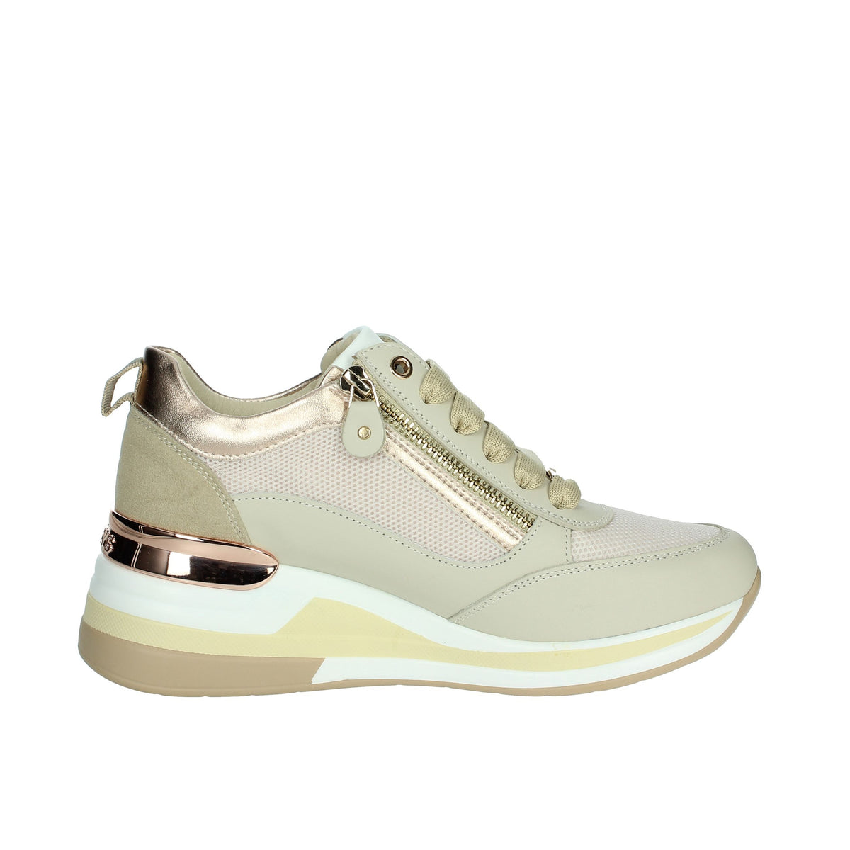 KEYS Donna Sneakers bassa K-10510 Beige/Rosa
