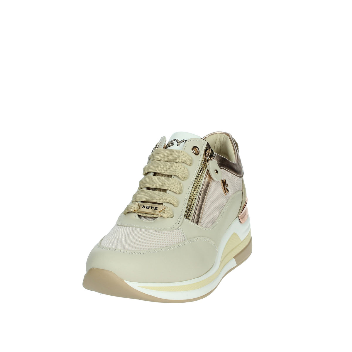 KEYS Donna Sneakers bassa K-10510 Beige/Rosa