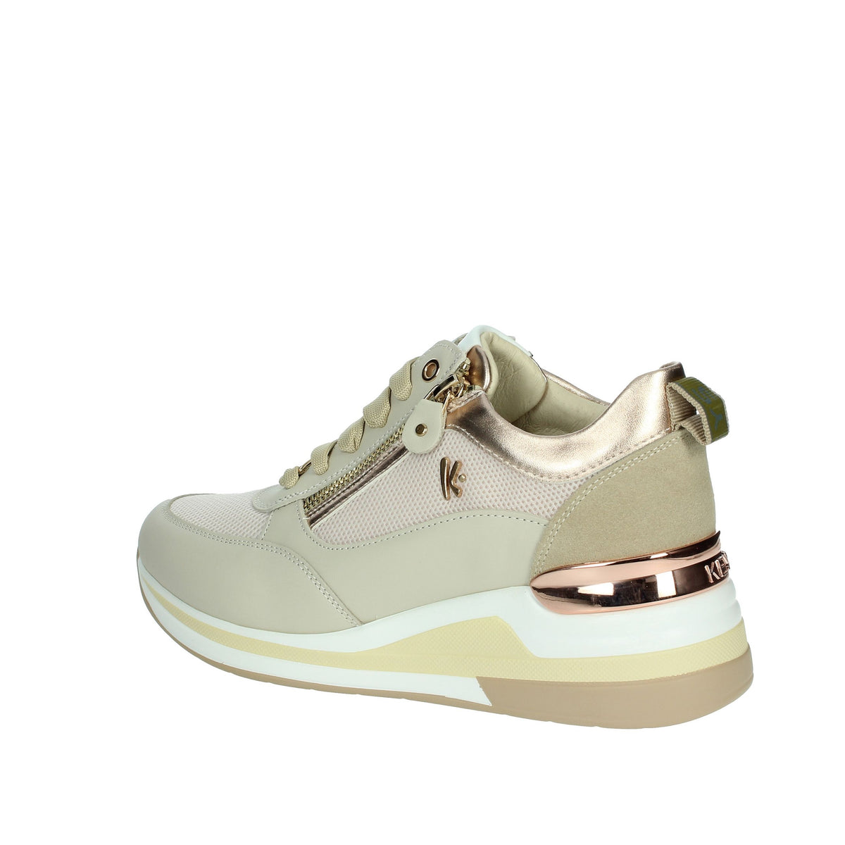 KEYS Donna Sneakers bassa K-10510 Beige/Rosa