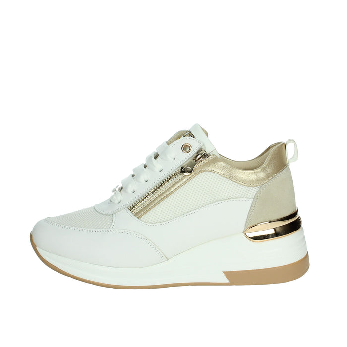 KEYS Donna Sneakers bassa K-10510 Bianco/Oro