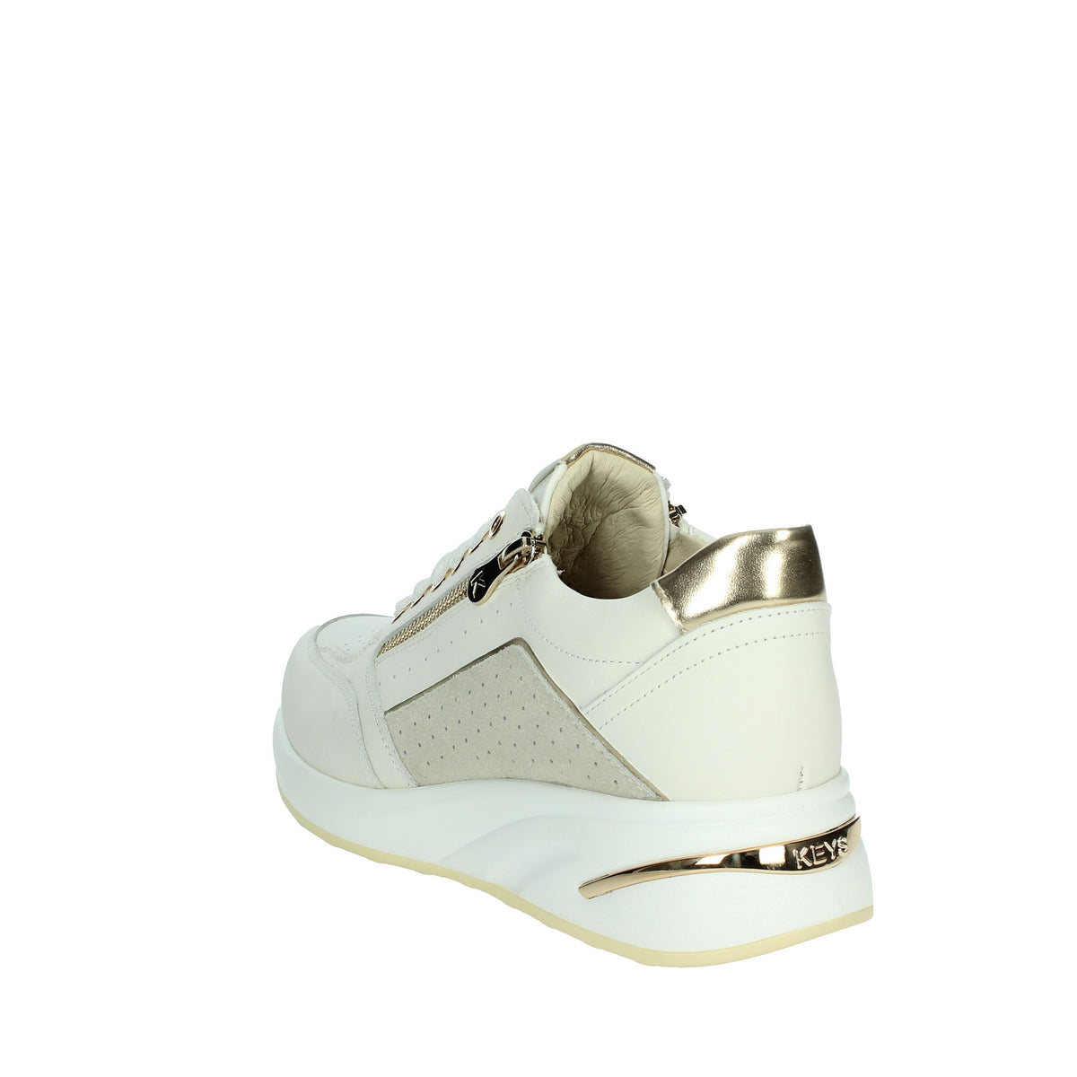 KEYS Donna Sneakers bassa K-10553 Bianco/Oro
