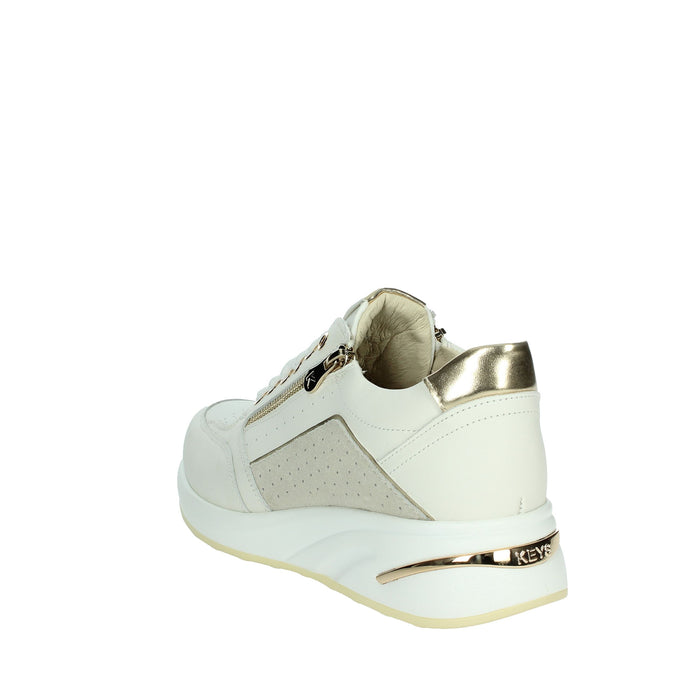 KEYS Donna Sneakers bassa K-10553 Bianco/Oro