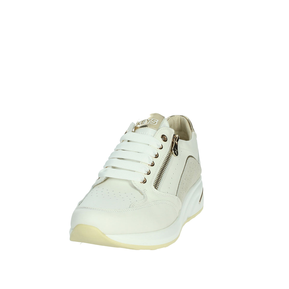 KEYS Donna Sneakers bassa K-10553 Bianco/Oro