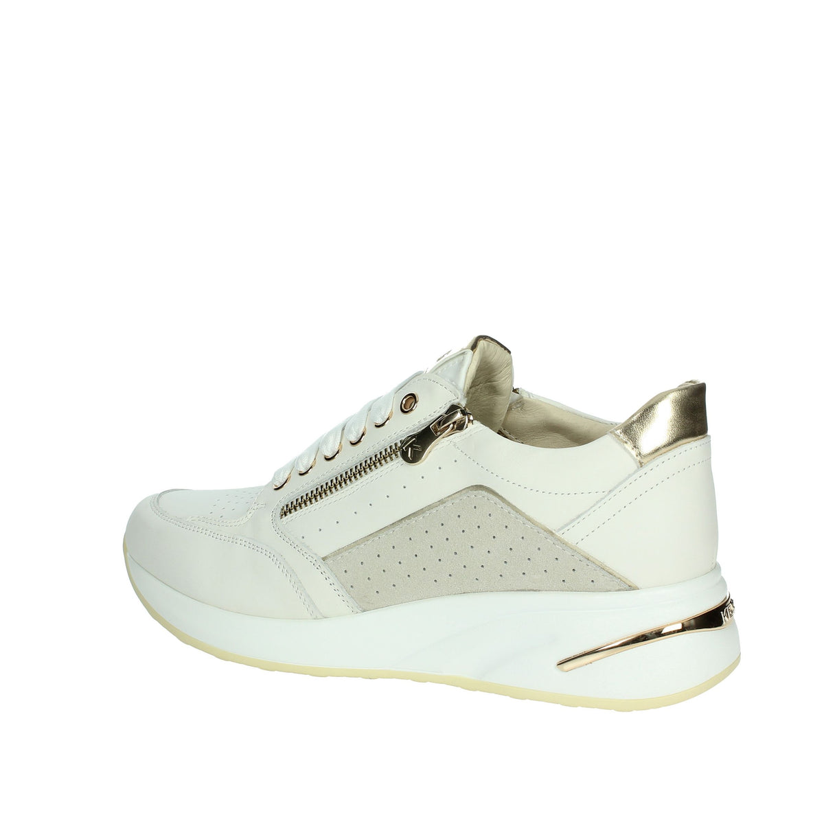 KEYS Donna Sneakers bassa K-10553 Bianco/Oro