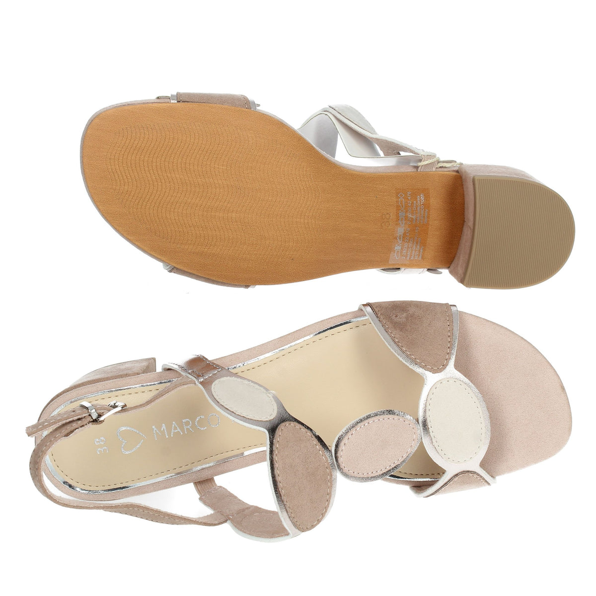 Marco Tozzi Donna Sandali con tacco 2-28230-42 Cipria