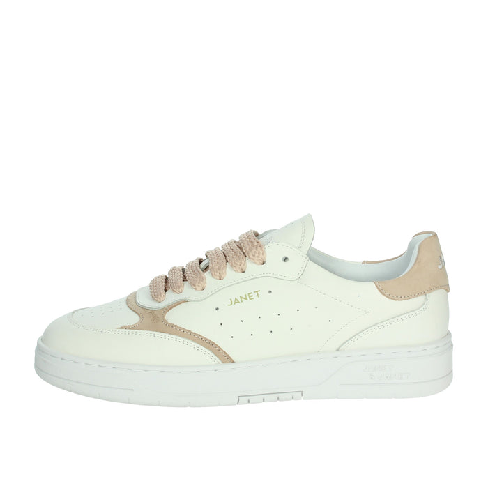 JANET & JANET Donna Sneakers bassa J-090 Bianco/Rosa