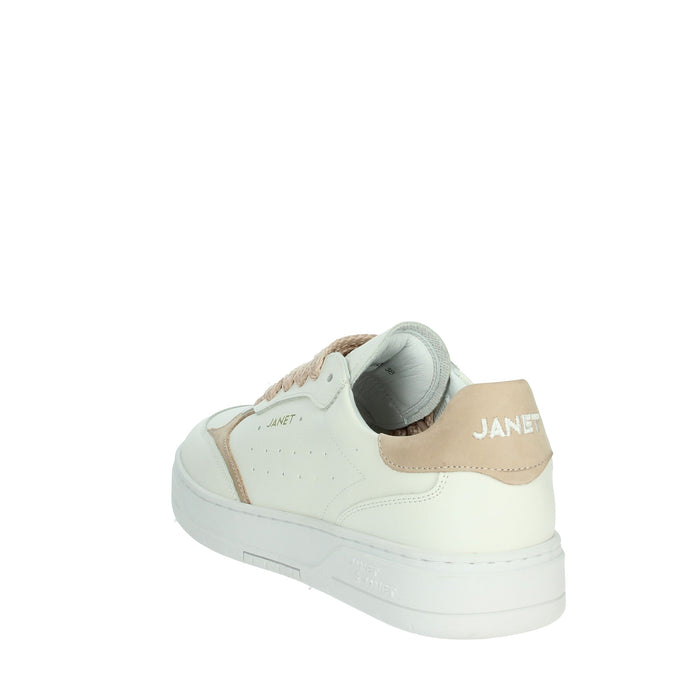 JANET & JANET Donna Sneakers bassa J-090 Bianco/Rosa