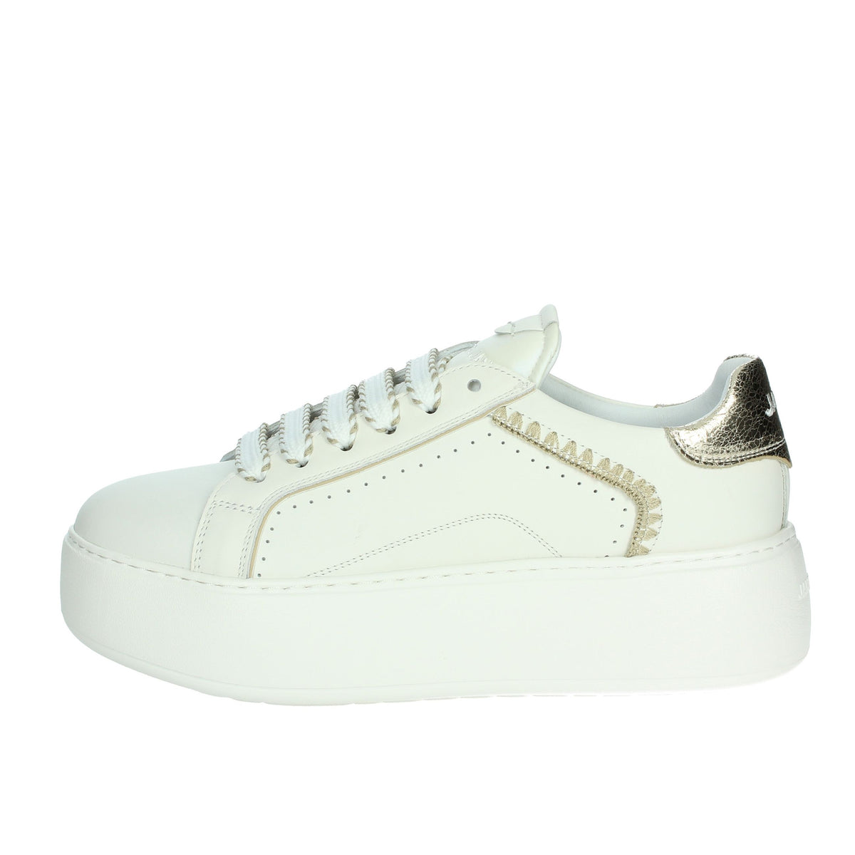JANET & JANET Donna Sneakers bassa J-002 Bianco/Oro