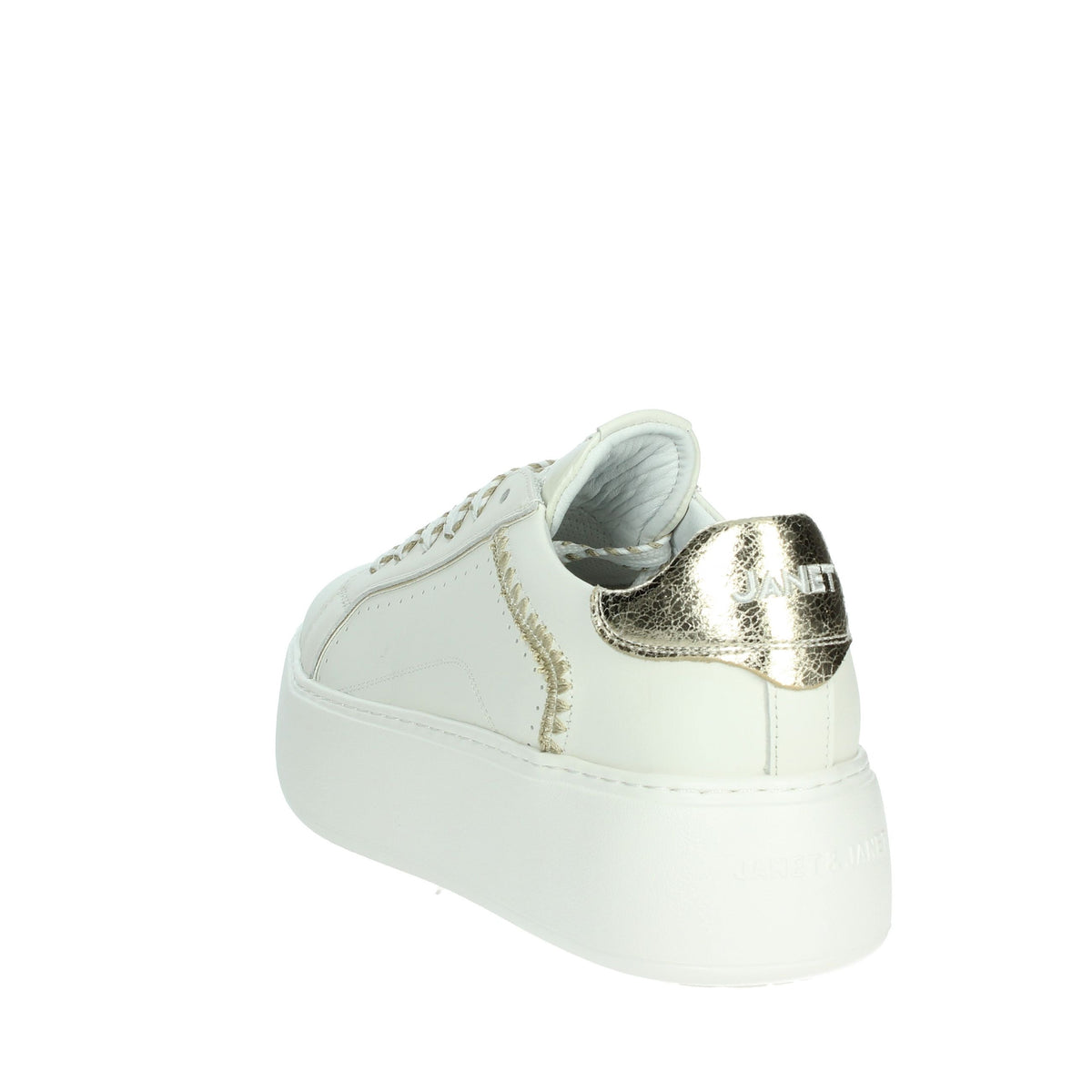 JANET & JANET Donna Sneakers bassa J-002 Bianco/Oro