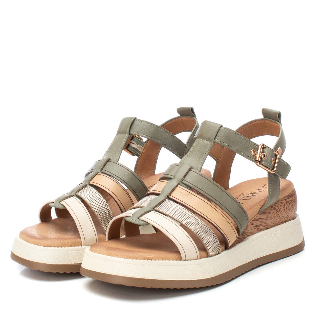 Carmela Donna Sandali con zeppa 161607 Verdone