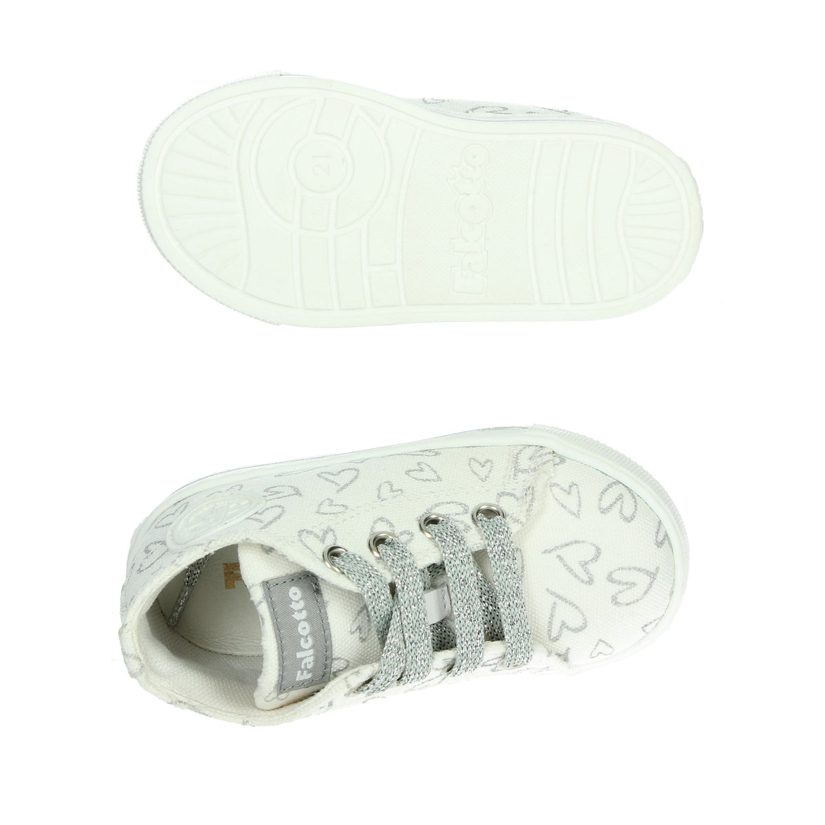 FALCOTTO Bambine e ragazze Sneakers bassa 0012014600.77.1N02 Bianco/Argento