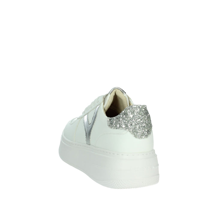 KEYS Donna Sneakers bassa K-10525 Bianco/Argento