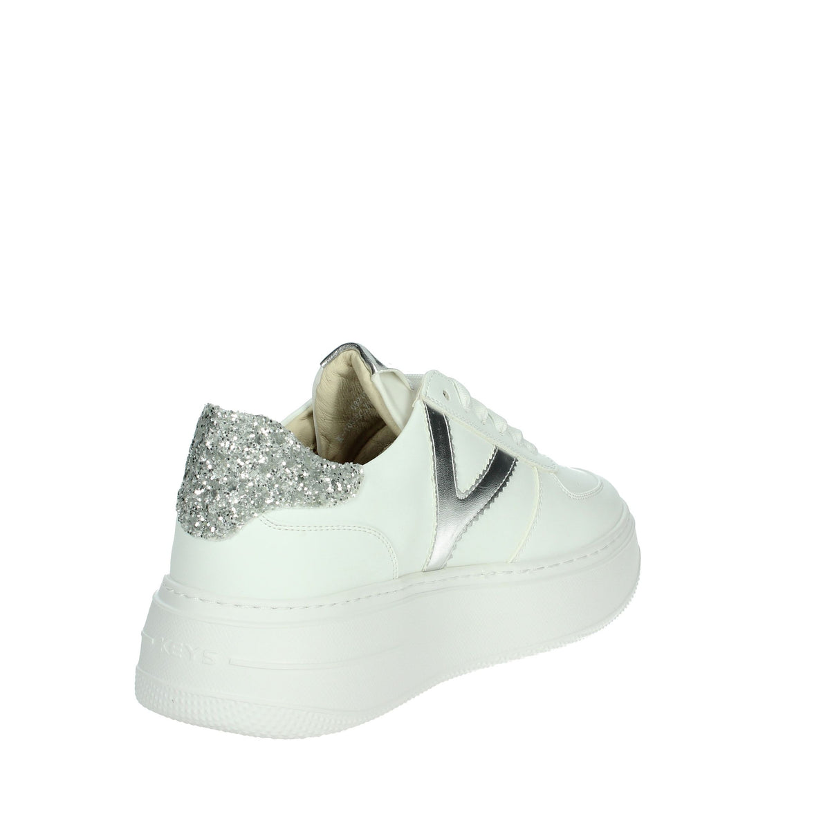 KEYS Donna Sneakers bassa K-10525 Bianco/Argento