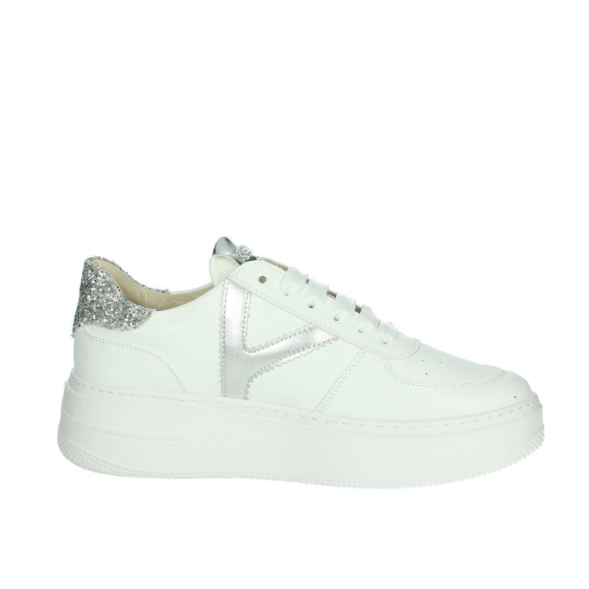 KEYS Donna Sneakers bassa K-10525 Bianco/Argento