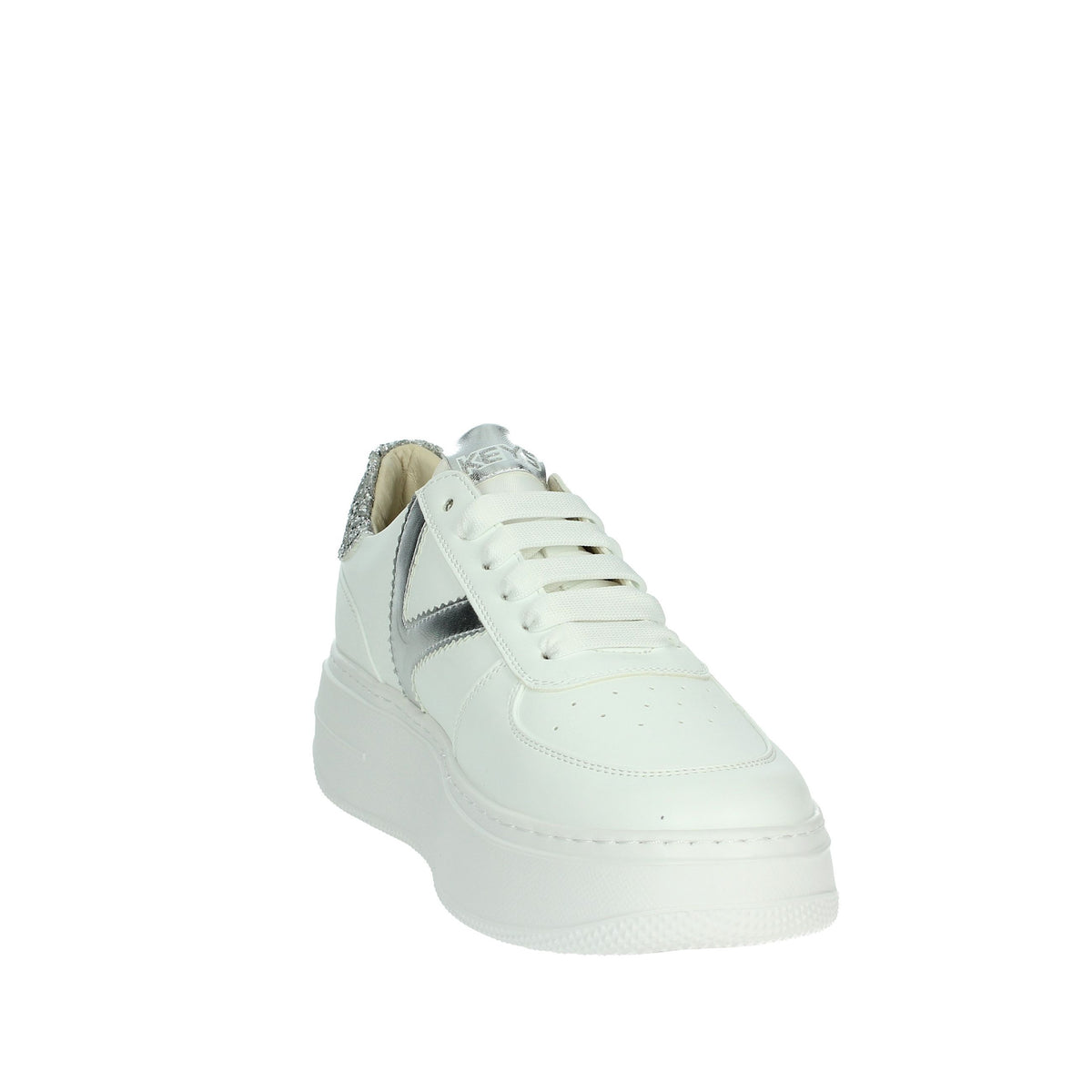 KEYS Donna Sneakers bassa K-10525 Bianco/Argento