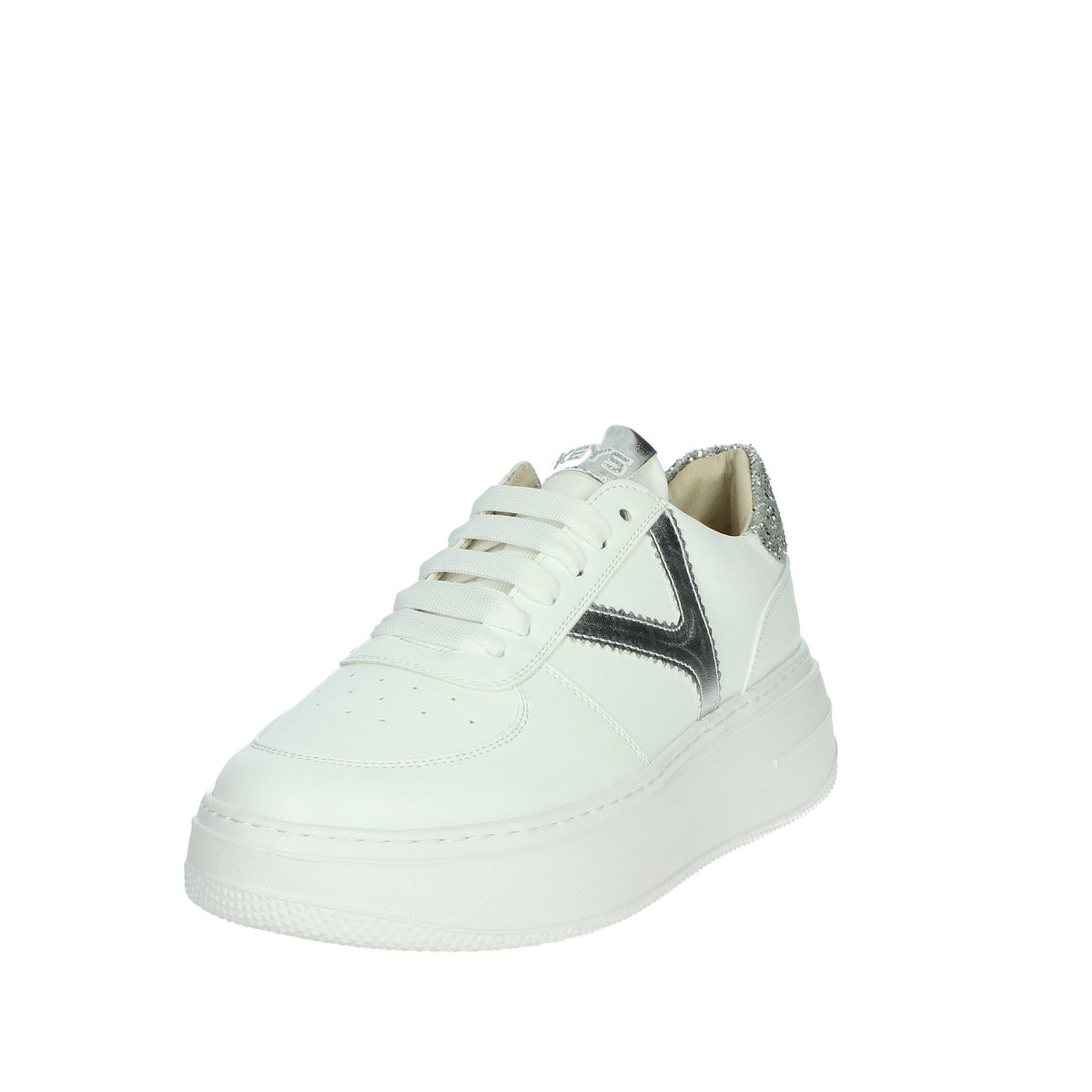KEYS Donna Sneakers bassa K-10525 Bianco/Argento