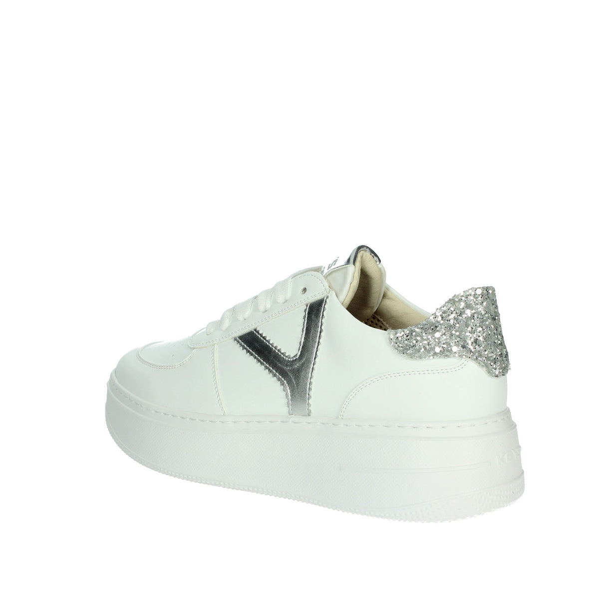 KEYS Donna Sneakers bassa K-10525 Bianco/Argento