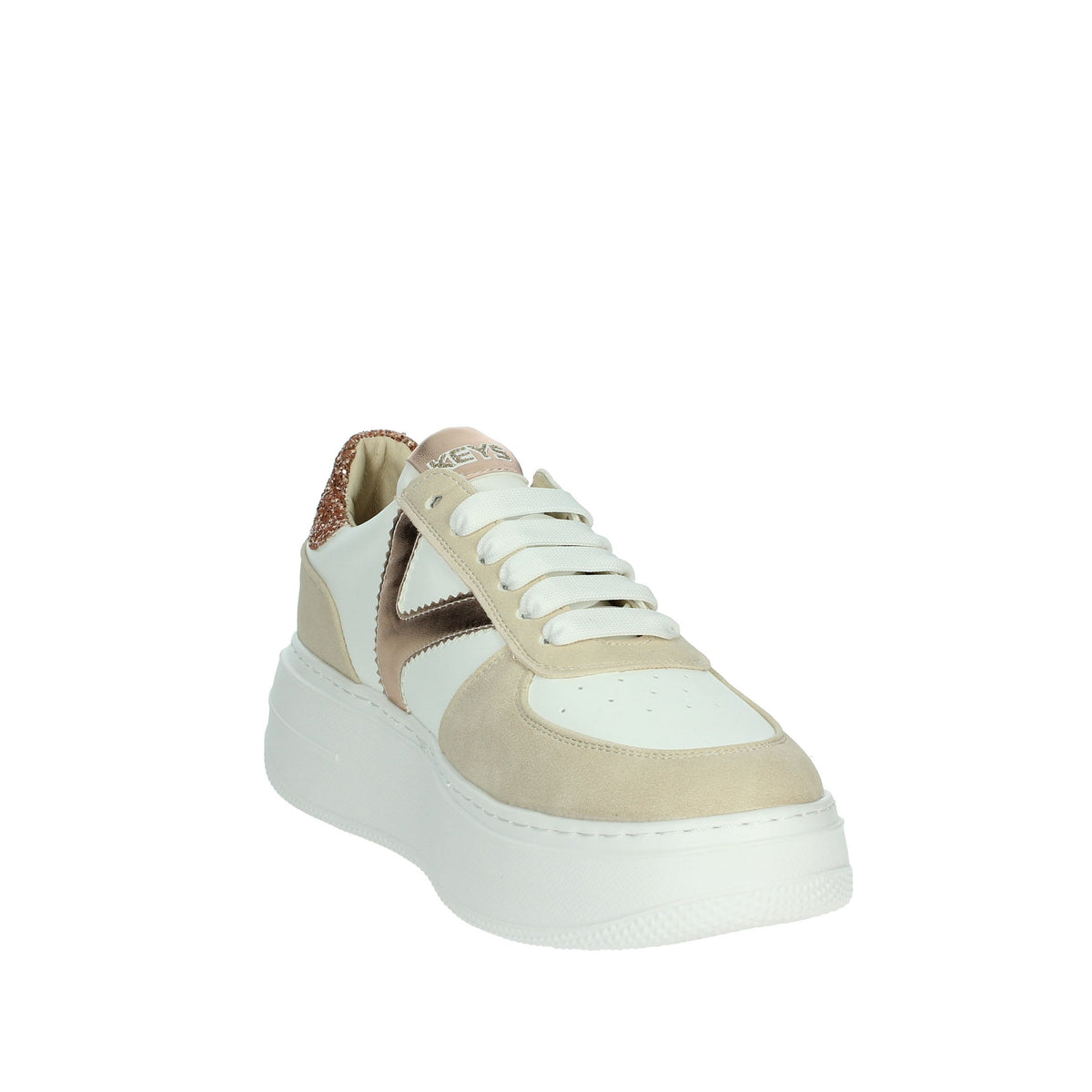 KEYS Donna Sneakers bassa K-10525 Bianco/Rosa