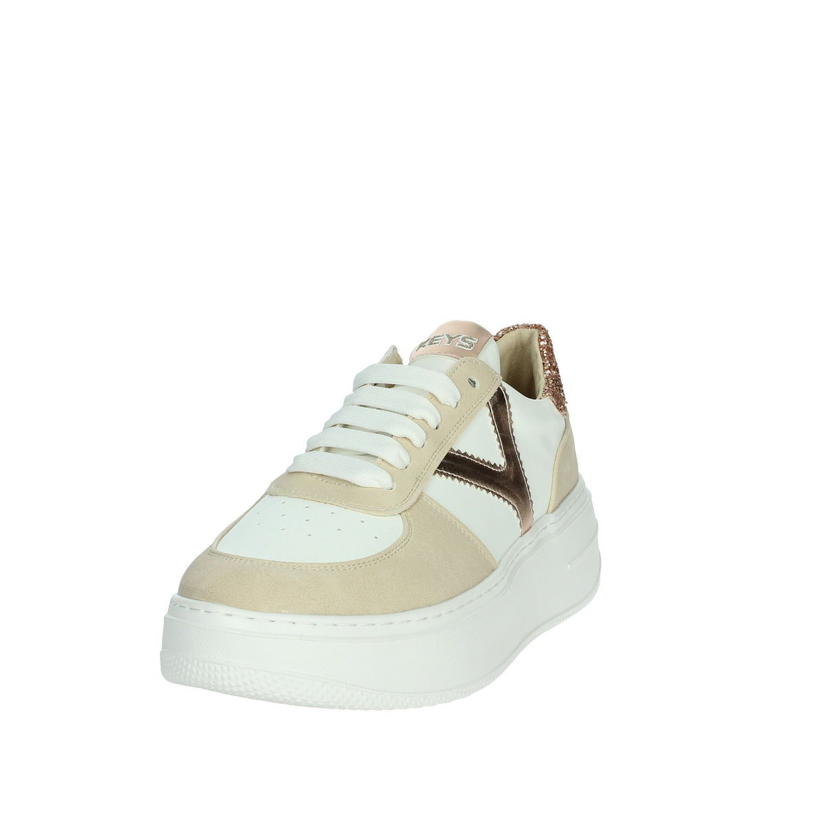 KEYS Donna Sneakers bassa K-10525 Bianco/Rosa