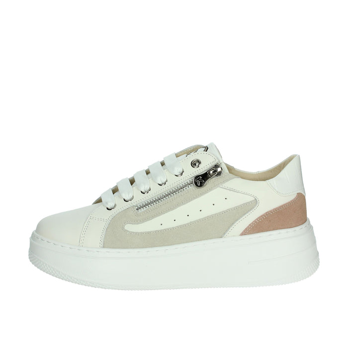 KEYS Donna Sneakers bassa K-10522 Bianco/Rosa
