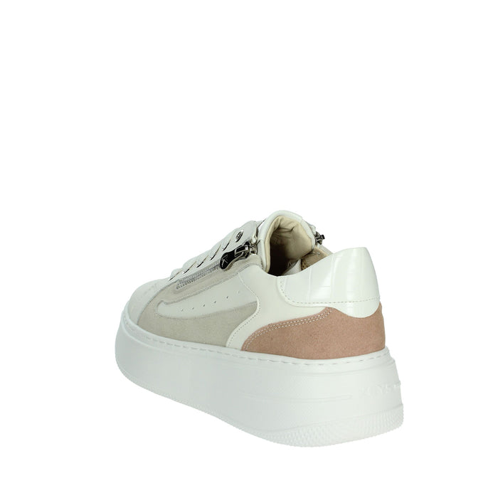 KEYS Donna Sneakers bassa K-10522 Bianco/Rosa