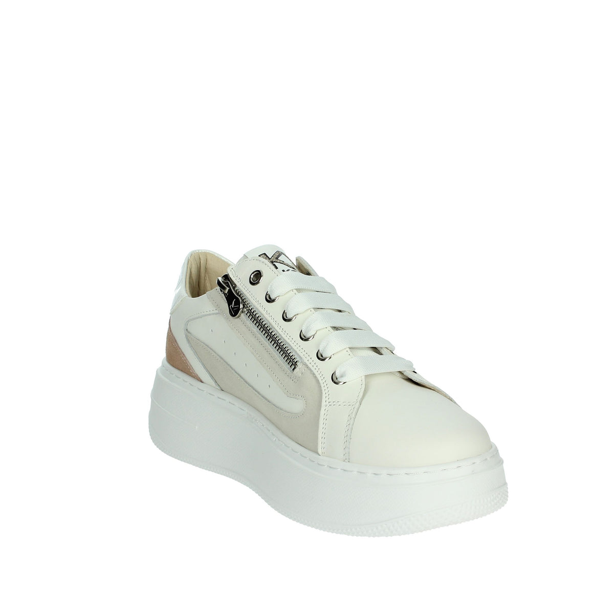 KEYS Donna Sneakers bassa K-10522 Bianco/Rosa