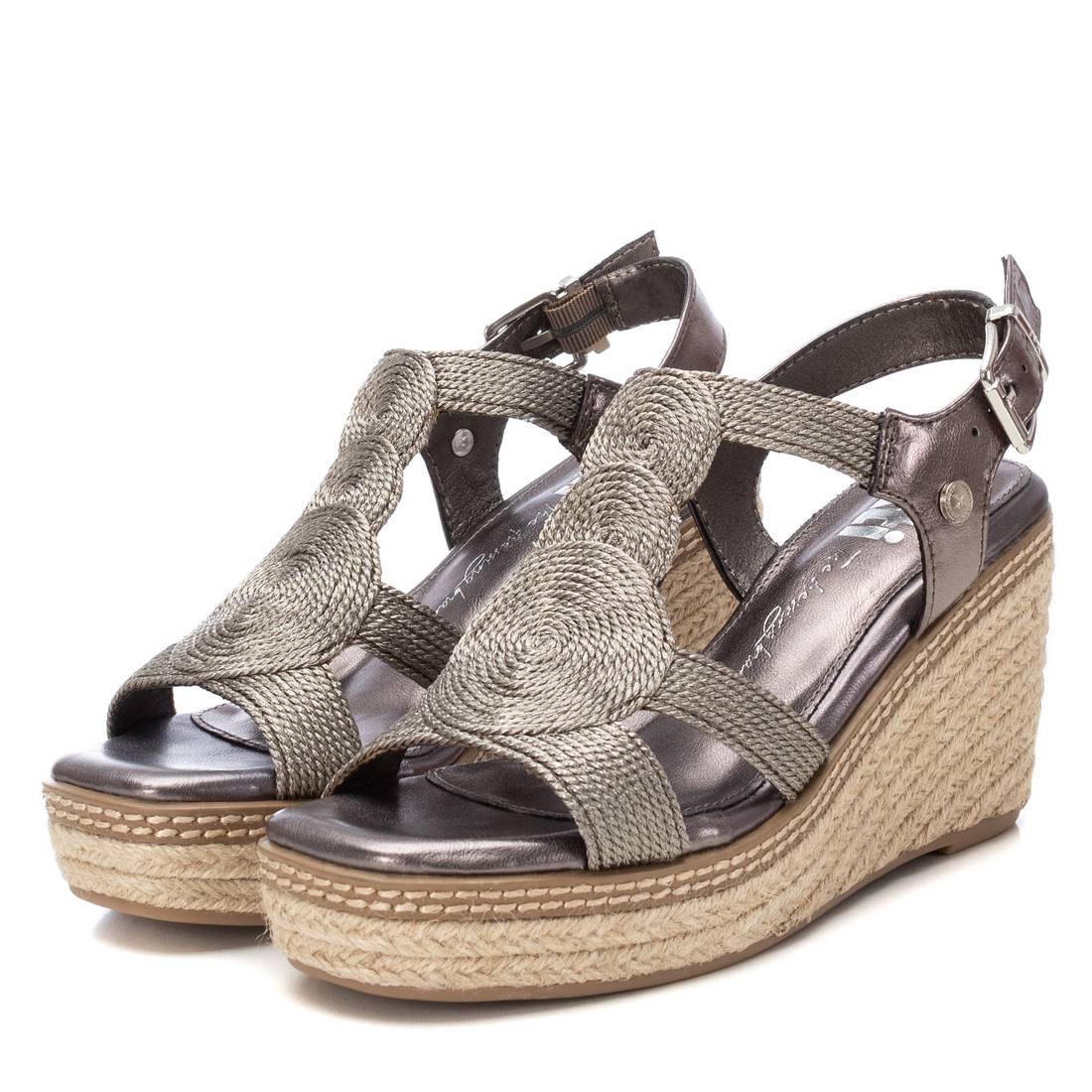 Xti Donna Sandali con zeppa 142320 Antracite
