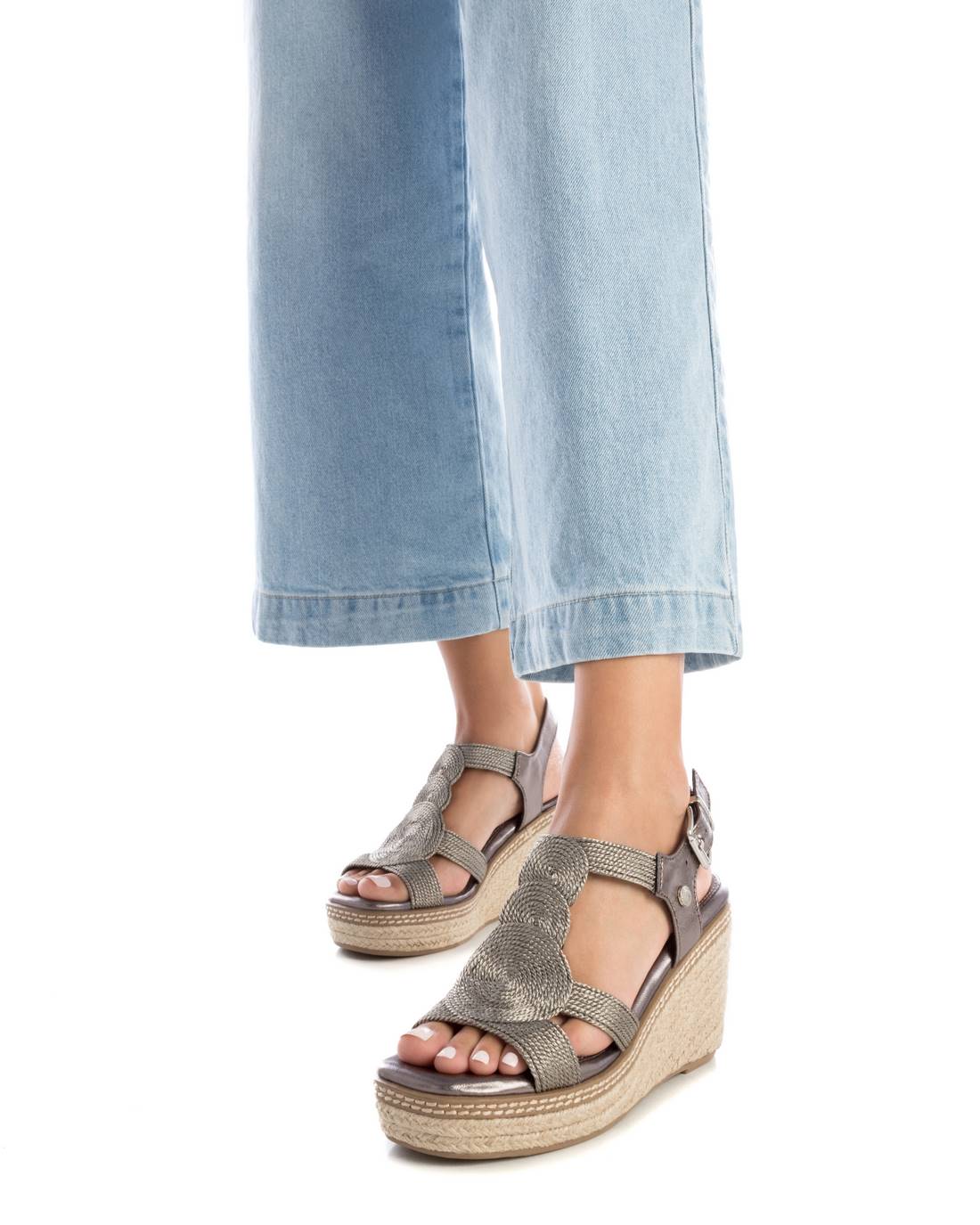 Xti Donna Sandali con zeppa 142320 Antracite