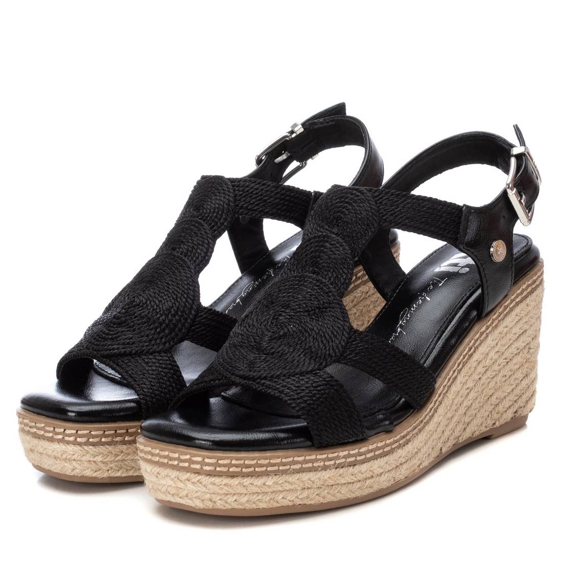 Xti Donna Sandali con zeppa 142320 Nero