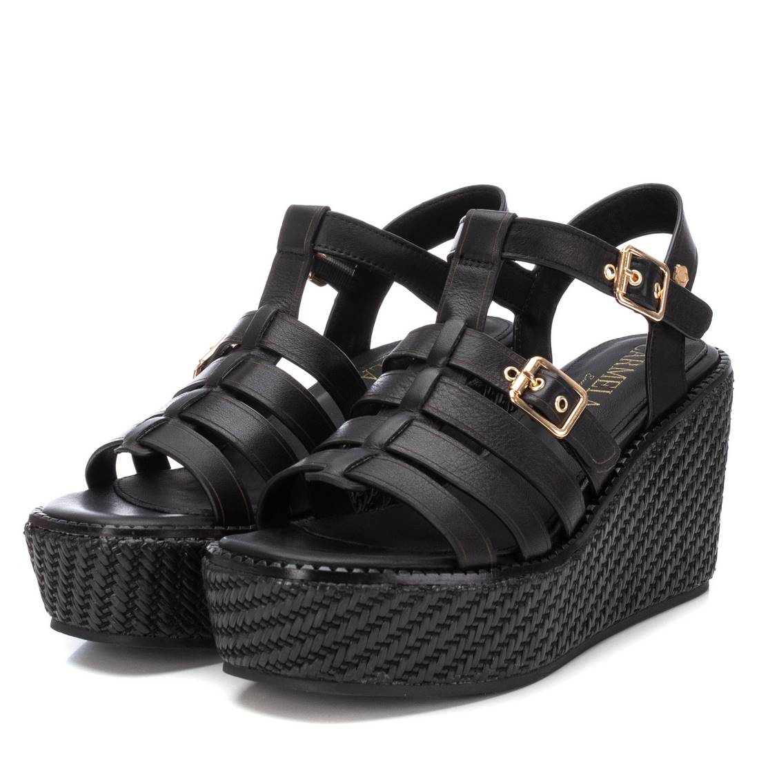 Carmela Donna Sandali con zeppa 161388 Nero