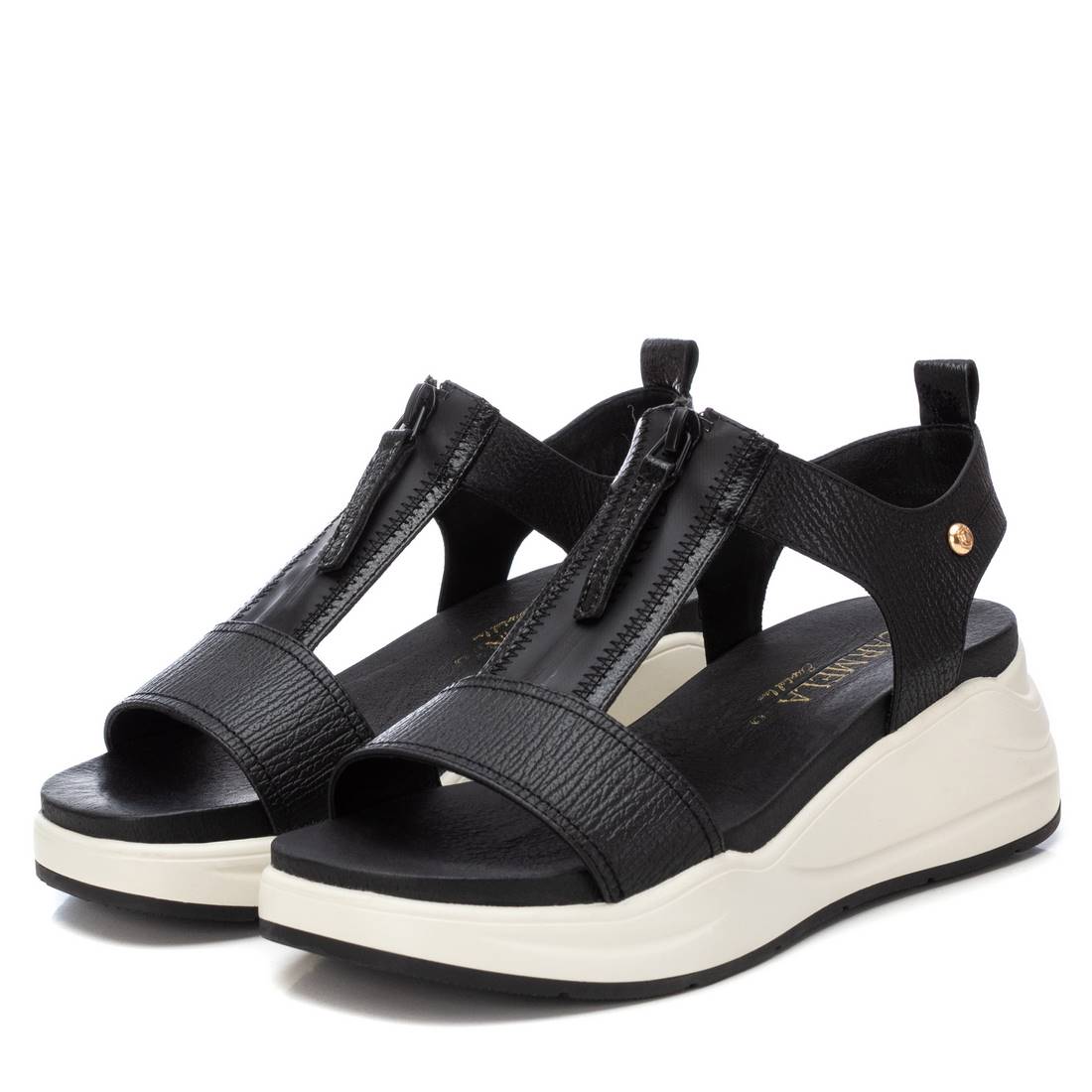 Carmela Donna Sandali con zeppa 161550 Nero