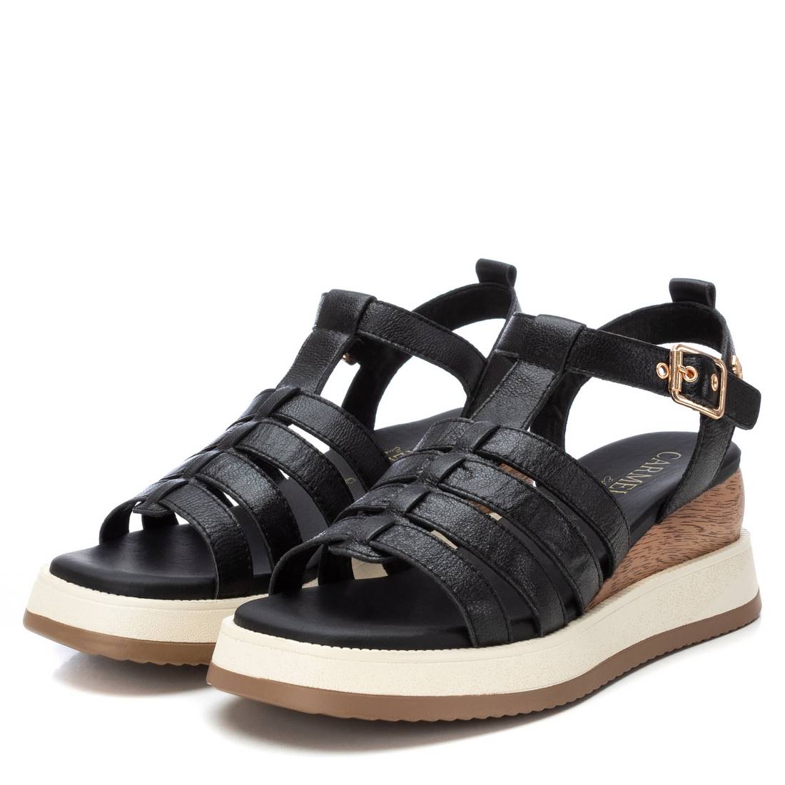 Carmela Donna Sandali con zeppa 161609 Nero