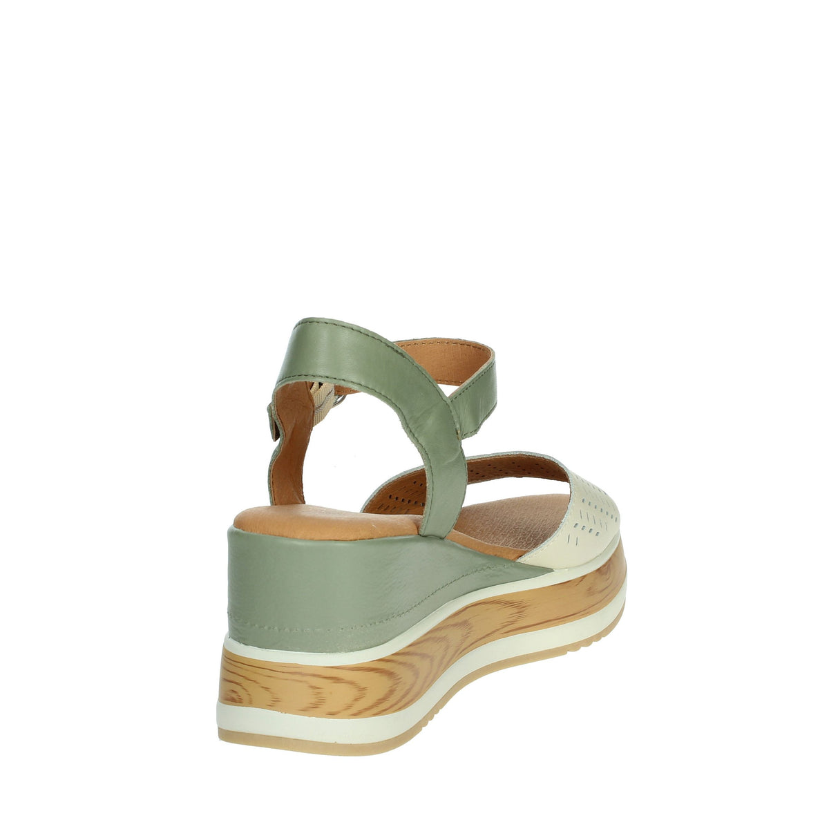 Carmela Donna Sandali con zeppa 160531 Beige/Verde