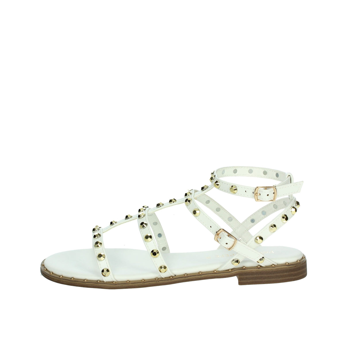 PATRIZIA PEPE Bambine e ragazze Sandali bassi J3717.27 Bianco/Oro