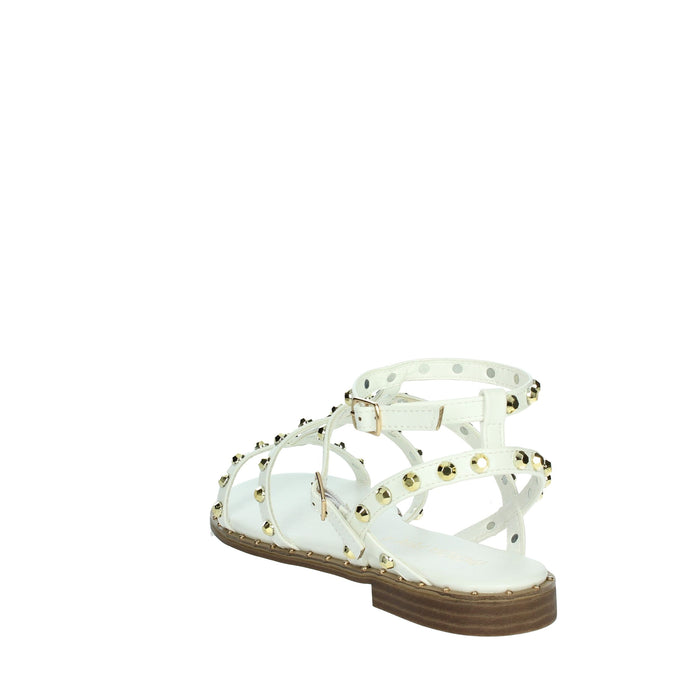 PATRIZIA PEPE Bambine e ragazze Sandali bassi J3717.27 Bianco/Oro