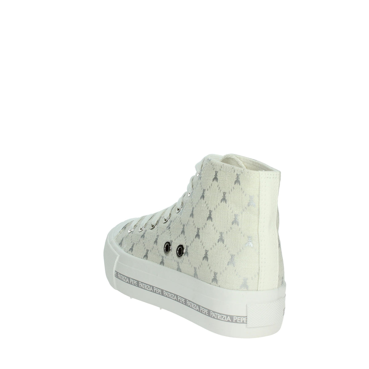 PATRIZIA PEPE Bambine e ragazze Sneakers alta PJ257.30 Bianco/Argento