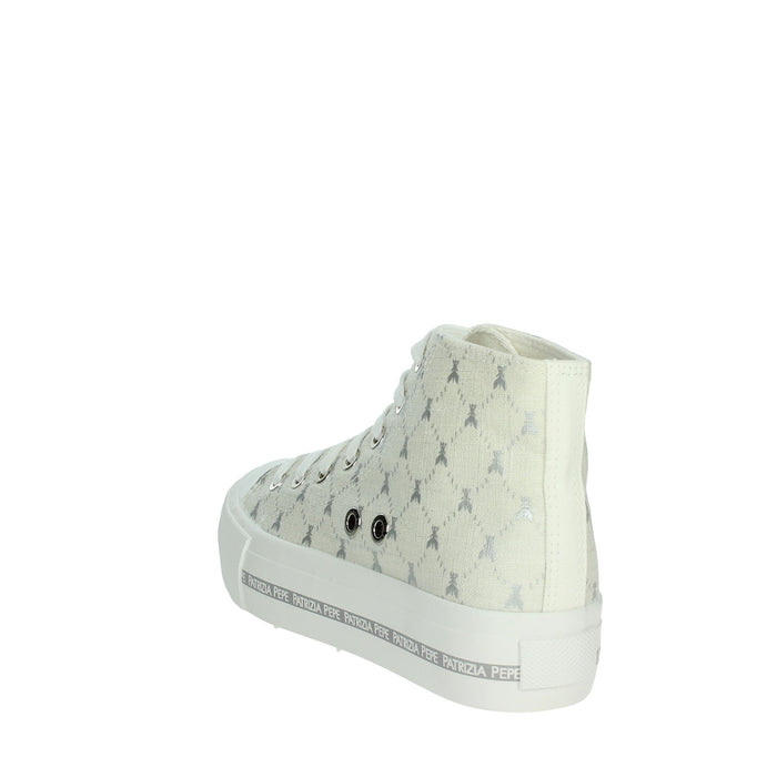 PATRIZIA PEPE Bambine e ragazze Sneakers alta PJ257.30 Bianco/Argento