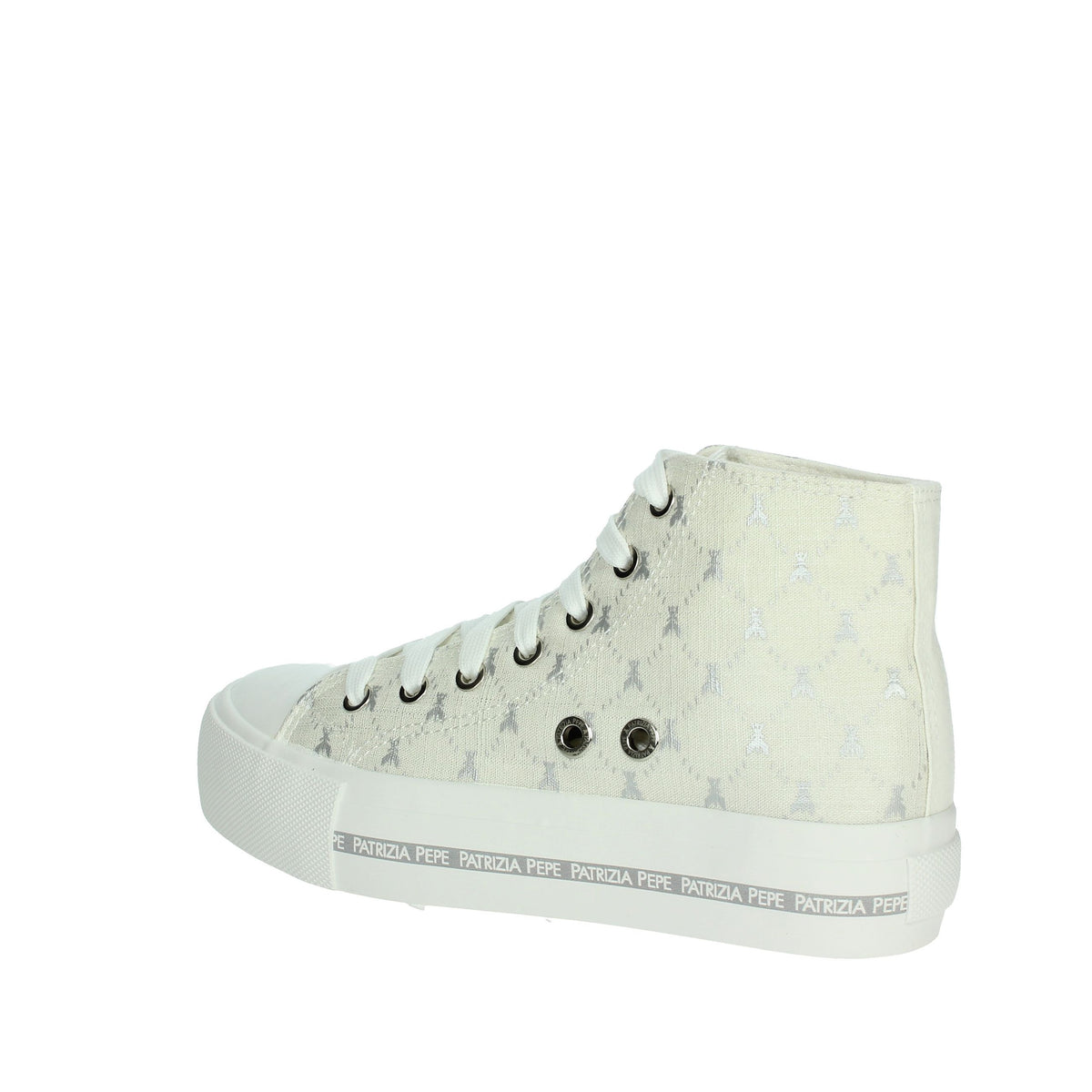 PATRIZIA PEPE Bambine e ragazze Sneakers alta PJ257.30 Bianco/Argento