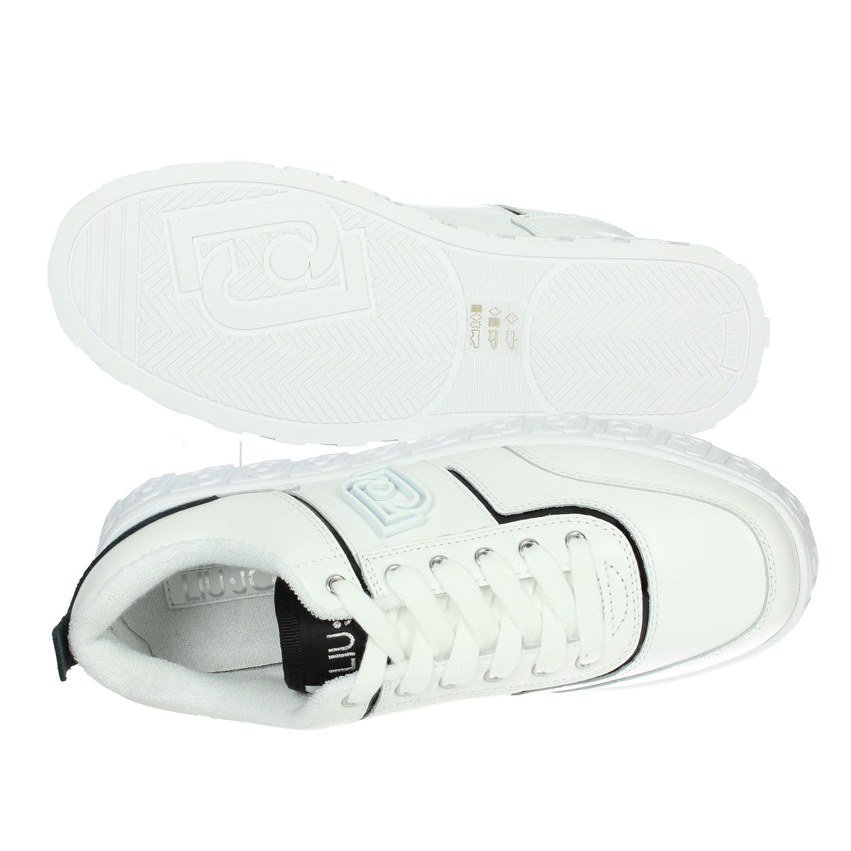 LIU-JO Donna Sneakers bassa LOVELY 09 Bianco/Nero