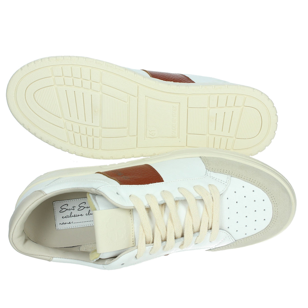 SAINT SNEAKERS Uomo Sneakers bassa SAIL Bianco/Marrone